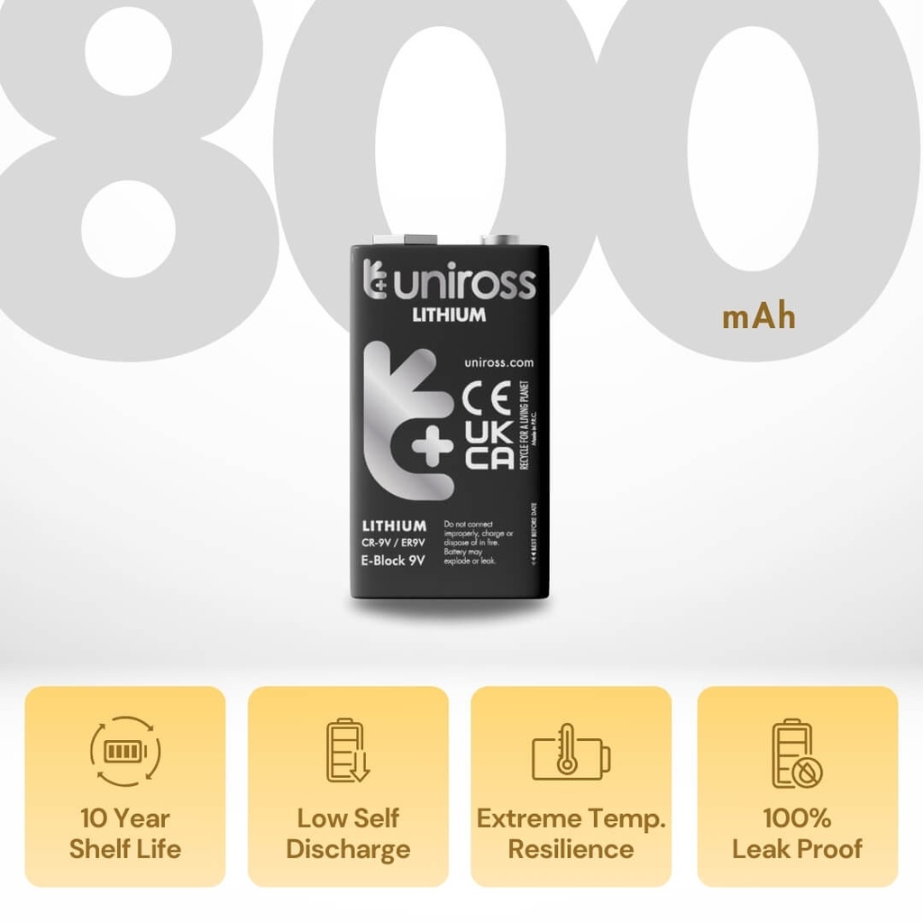 Uniross Ultra Lithium CR Battery lifespan