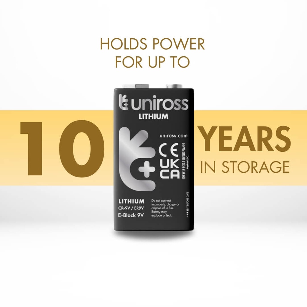 Uniross Ultra Lithium CR Battery features