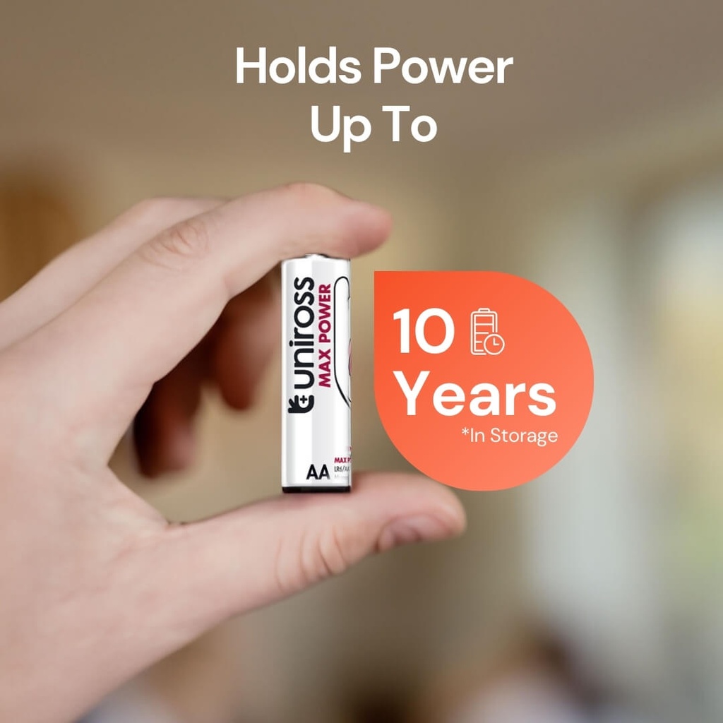 Uniross Max Power Alkaline AA Battery lifespan