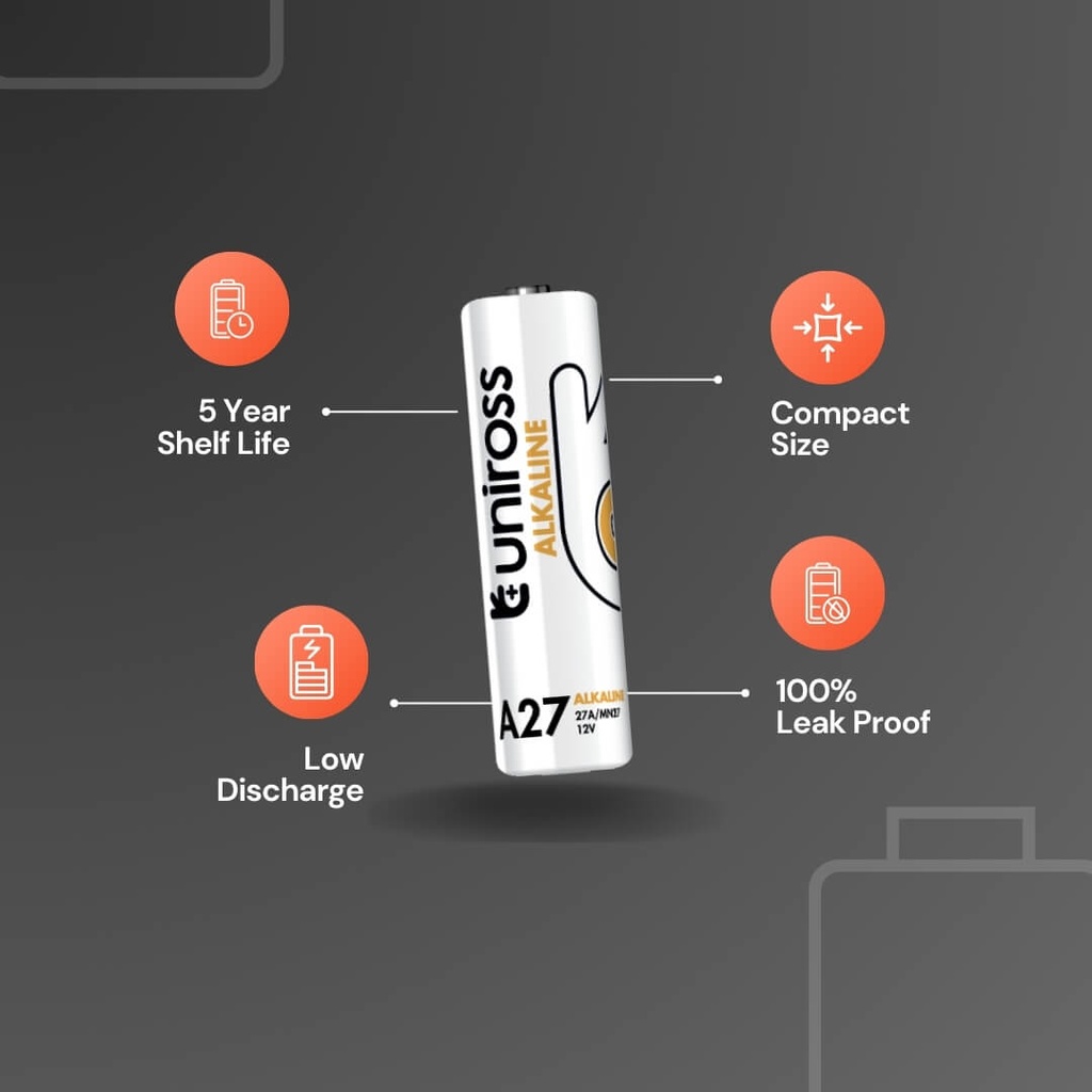 Uniross Micro-Alkaline Battery U1A27 (Blister of 1) Shelf Life