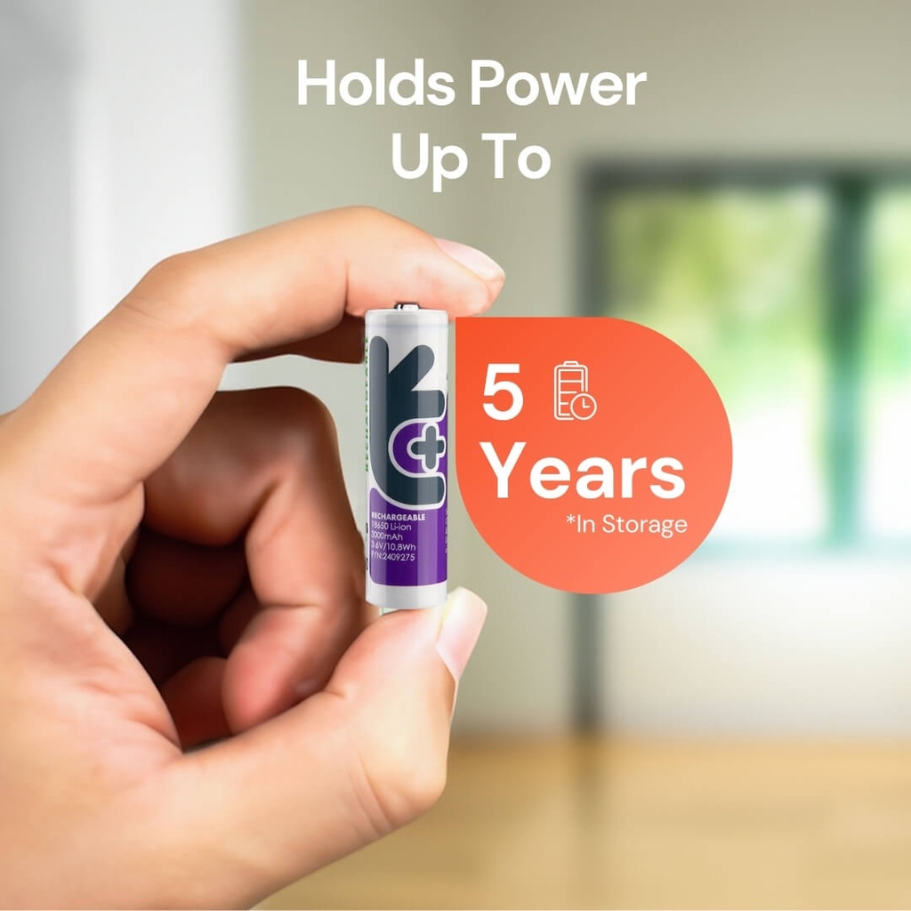 Uniross Lithium Cylindrical Rechargeable 18650 Battery (Blister of 2) Life Span