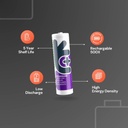 Uniross Lithium Cylindrical Rechargeable 18650 Battery (Blister of 2) Features