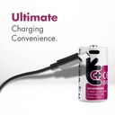 Uniross USB-C Rechargeable C Battery (Pack of 2) Features
