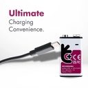 Uniross USB-C Rechargeable E Battery (Pack of 2) Features