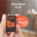 Uniross Heavy Duty Zinc 6F22 Battery (Blister Of 1)