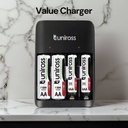 Uniross Value Charger + 2AA + 2AAA Batteries