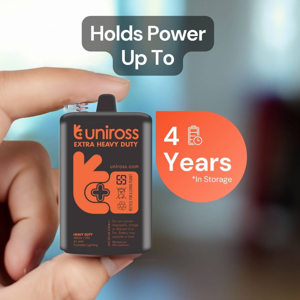 Uniross Heavy Duty Zinc 4R25 Battery (Pack Of 1)