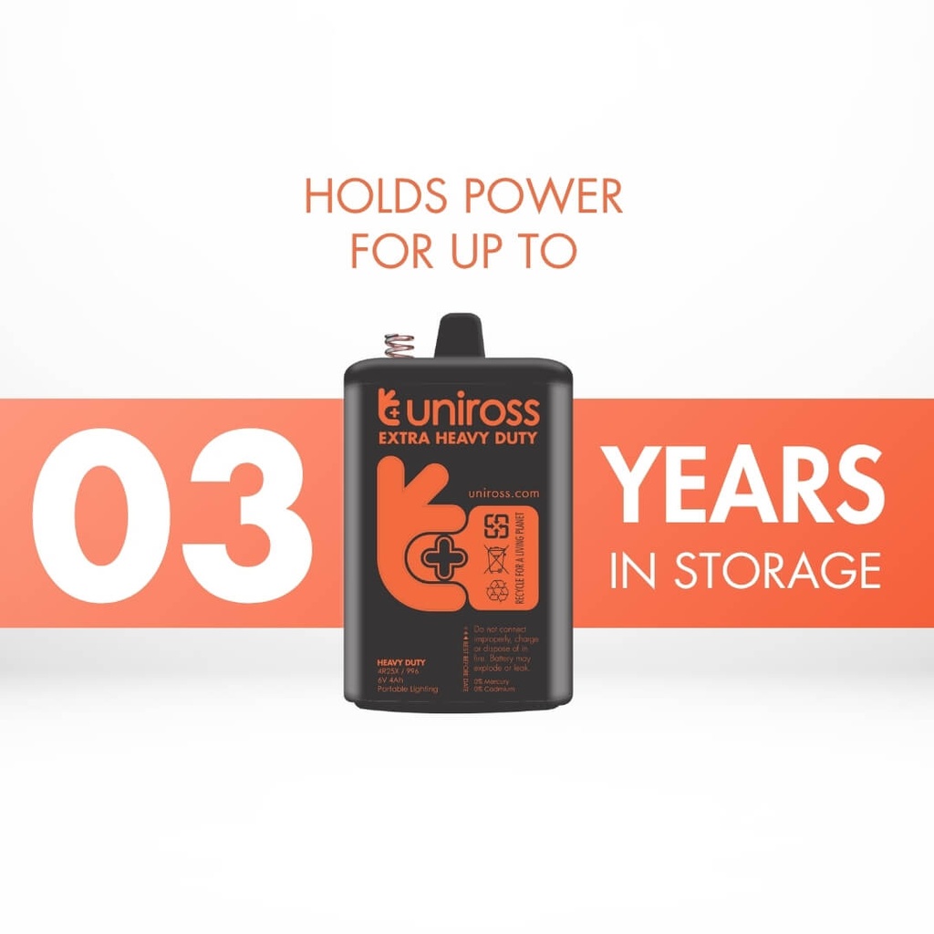 Uniross Heavy Duty Zinc 4R25 Battery (Pack Of 1)