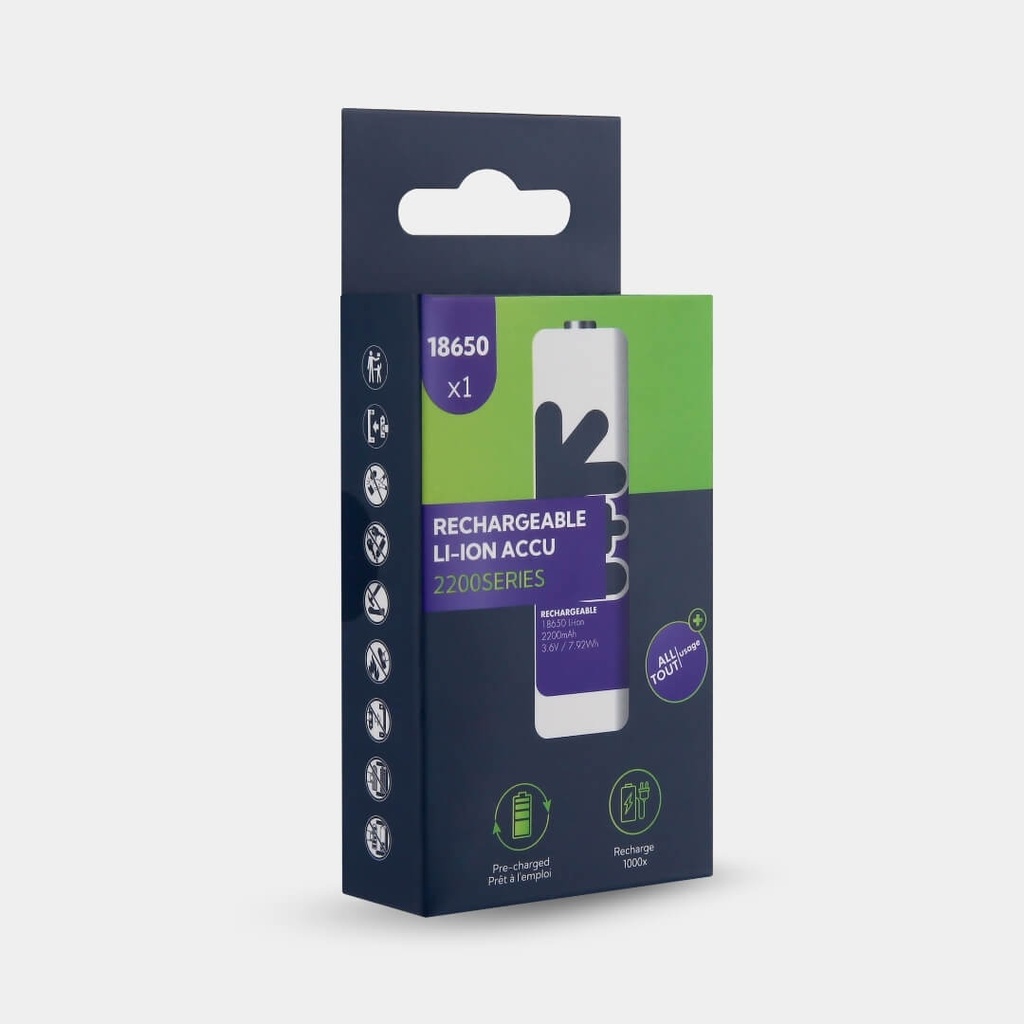 Uniross Li-ion 18650 2200mAh Battery (Pack 1)