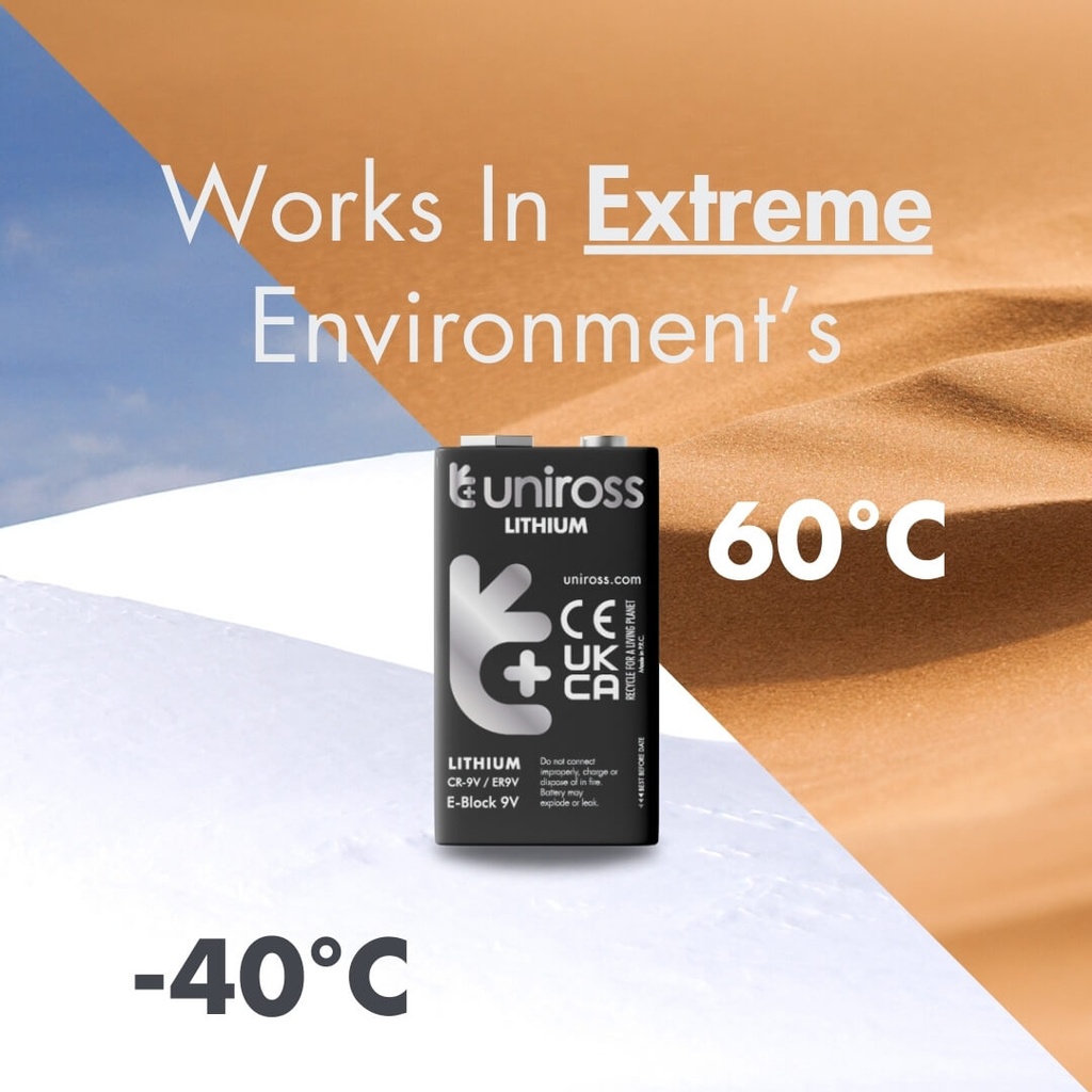 Uniross CR9V Ultra Lithium Battery (Blister 1)