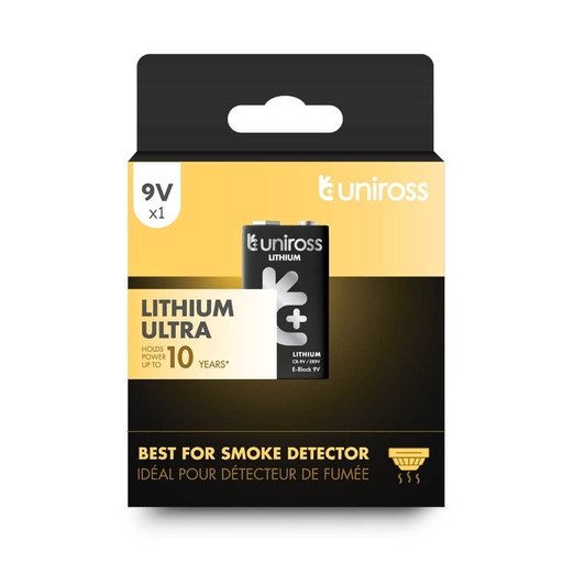[ULI9V1] Uniross CR9V Ultra Lithium Battery (Blister 1)
