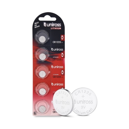 [U5CR1225] Uniross Lithium Coin Cells CR1225 (Blister of 5)