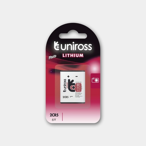 [U12CR5] Uniross Cylindrical Lithium Battery 2CR5 (Blister of 1)